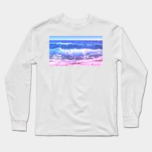 Stylized Ocean Waves Long Sleeve T-Shirt